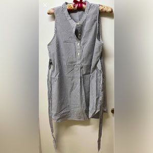 Old Navy Maternity Striped Sleeveless Tie-Belt Tunic Top